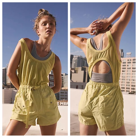 Free People Pants - NEW Free People Movement Pacific Coast Hike Onesie Romper Green